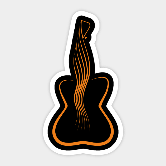 Guitar Female figure Sticker by aceofspace